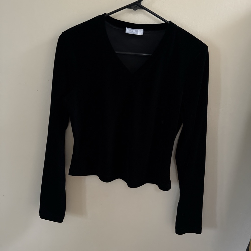 Esprit Black Long Sleeve V-Neck Top